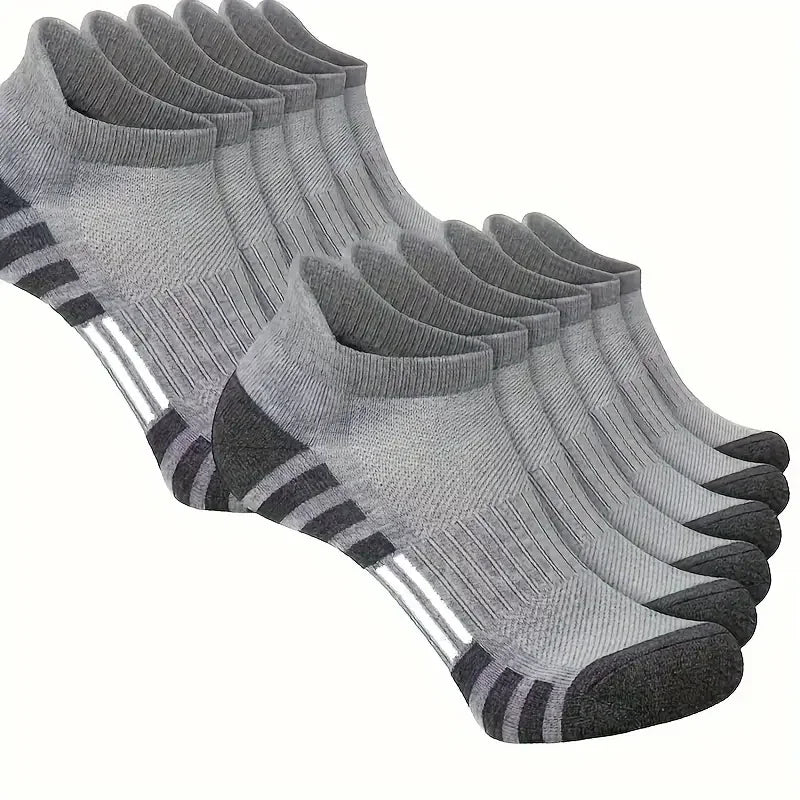 Moisture-Wicking Accessories: 6/12 PR Comfortable, Cushioned Running Socks - Lightweight, Moisture-Wicking, Breathable, Low Cut, Non-Slip Tab / Rungear