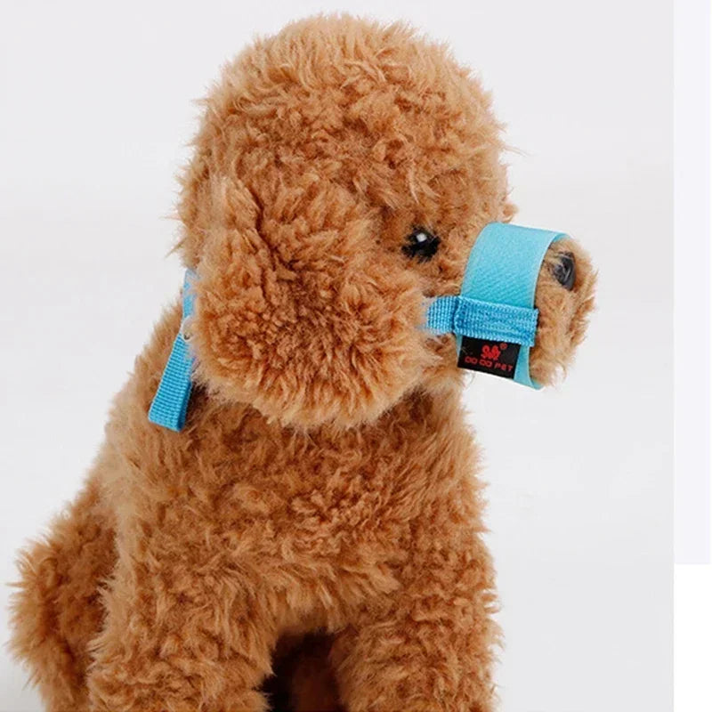 Running Dog Gear: Anti-Bite, Anti-Bark, Soft Nylon, Breathable Dog Muzzle With Adjustable Straps For Small Dogs / Rungear