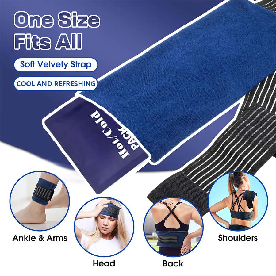 Recovery Gear Accessories: Reusable, Microwaveable Hot Cold Therapy Pack Gel Pad for Emergency Pain Relief / Rungear