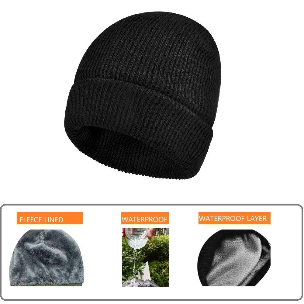 Reflective Hat Gear: High Visibility Safety Beanie, Reflective Knit, Ribbed Warm Winter Hats for Night Running, Hiking, Cycling / Rungear