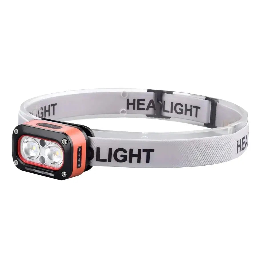 LED USB Motion Sensor Chargeable Headlamp 45° Adjustable, Ideal for Camping, Hiking, Running