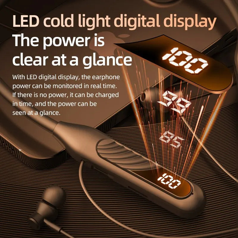 BT8 Wireless Bluetooth Headphones Outdoor Sports 5.3 With Touch Control Charging Display