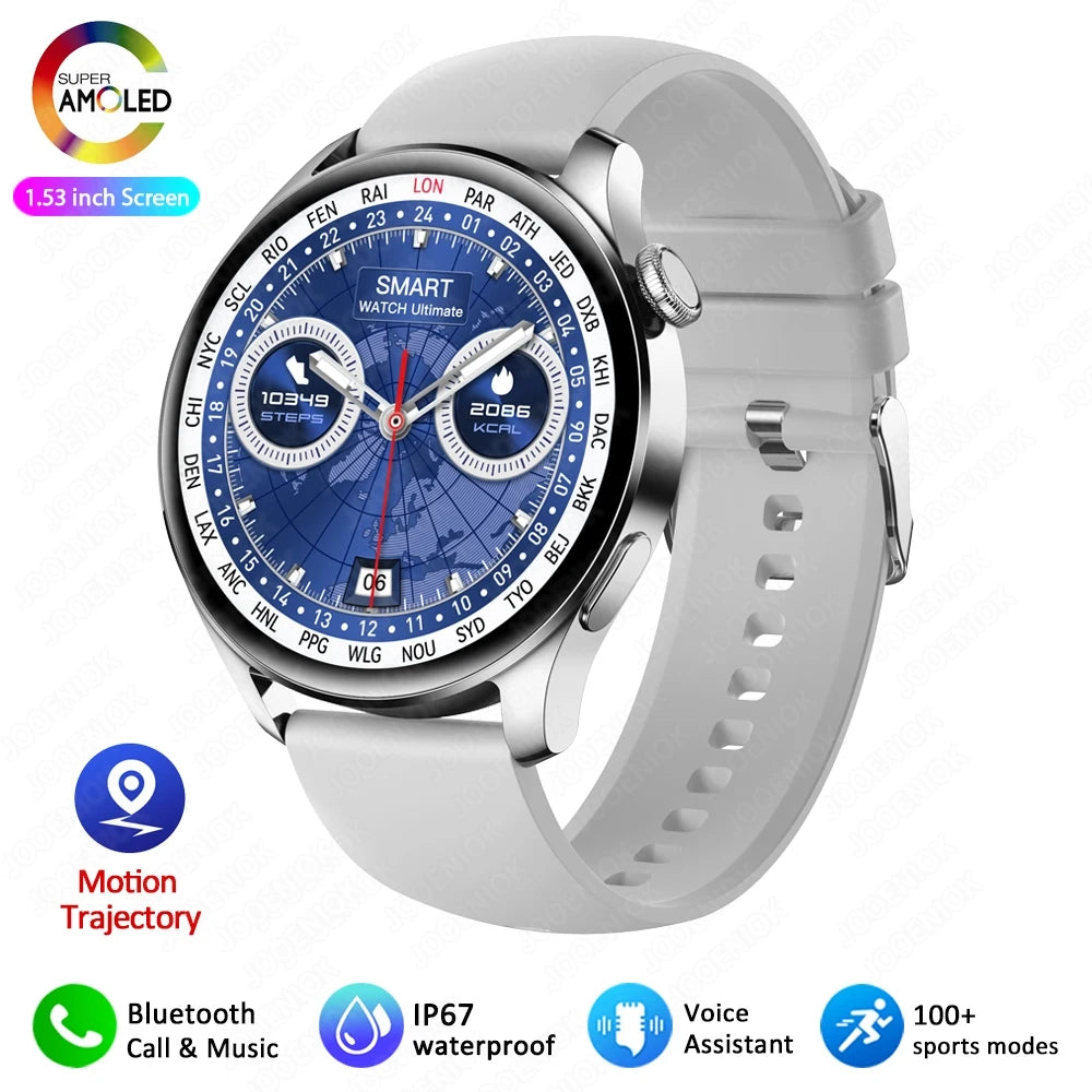 Tech Accessories Gear: 2026 New Smart Watch For Men HD AMOLED Screen, GPS, Motion Heart Rate, Bluetooth, Calls / Rungear