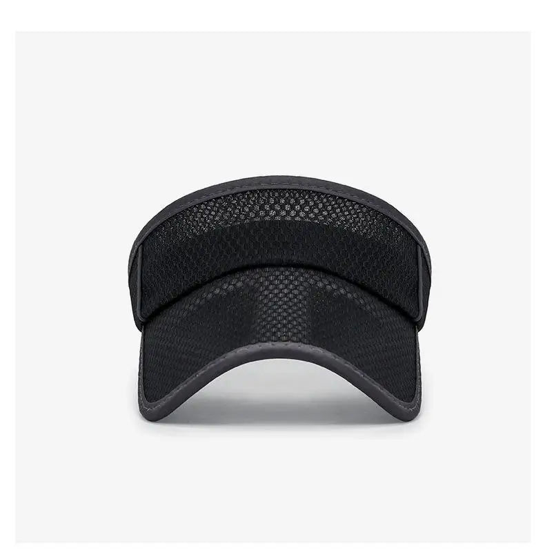 Unisex Summer Adjustable UV Protection Sports Sun Hat Visor with Mesh Brim