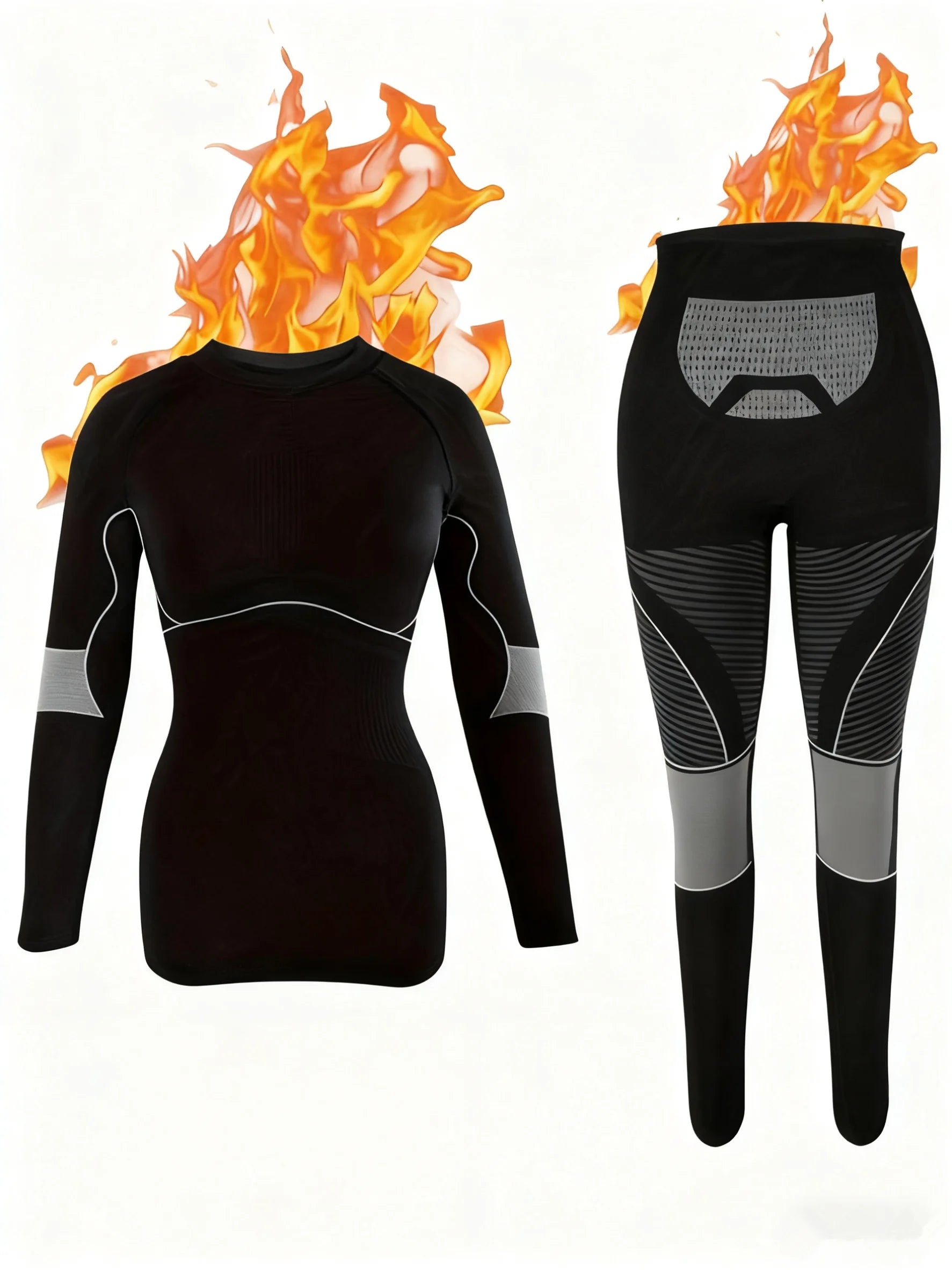 Women's Thermal Apparel:  Thermal Underwear Long John Sets For Winter / Rungear