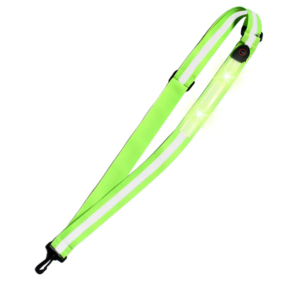 Safety LED Lights: USB Rechargeable, Reflective, Adjustable, High Visibility Safety LED Strap for Night Running / Rungear