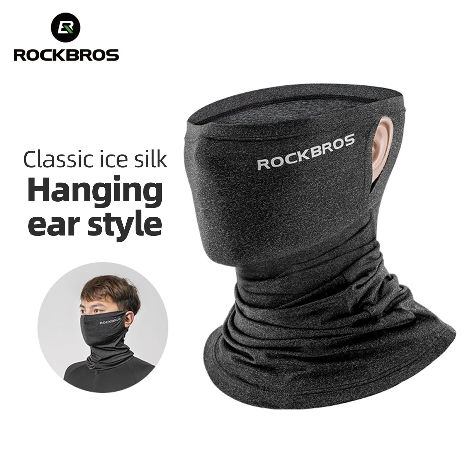 Running Gaitor Accessories: UV400 Breathable, Sweat Absorbing Ice Silk Face Mask, Neck Gaitor / Rungear