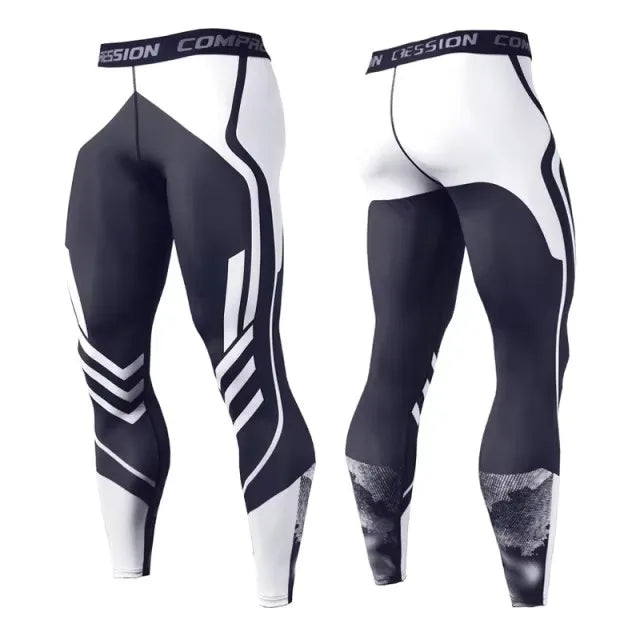 Men's Compression Apparel: Casual Compression Workout Sports Leggings Pants / Rungear