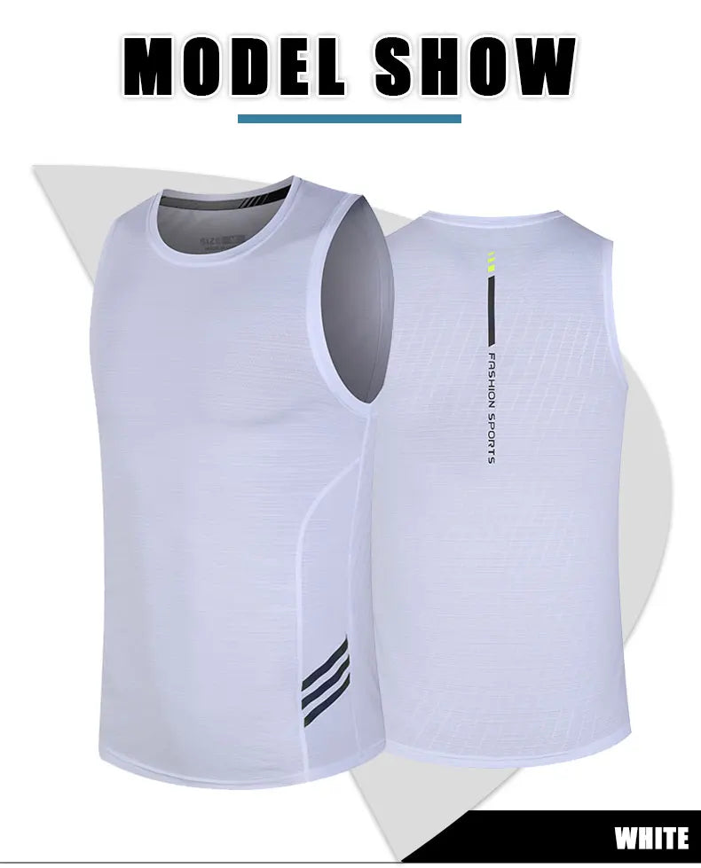 Men's Running Apparel: Marathon Fitness Wear, Undershirt Layer Ice Vest Sports Singlet / Rungear