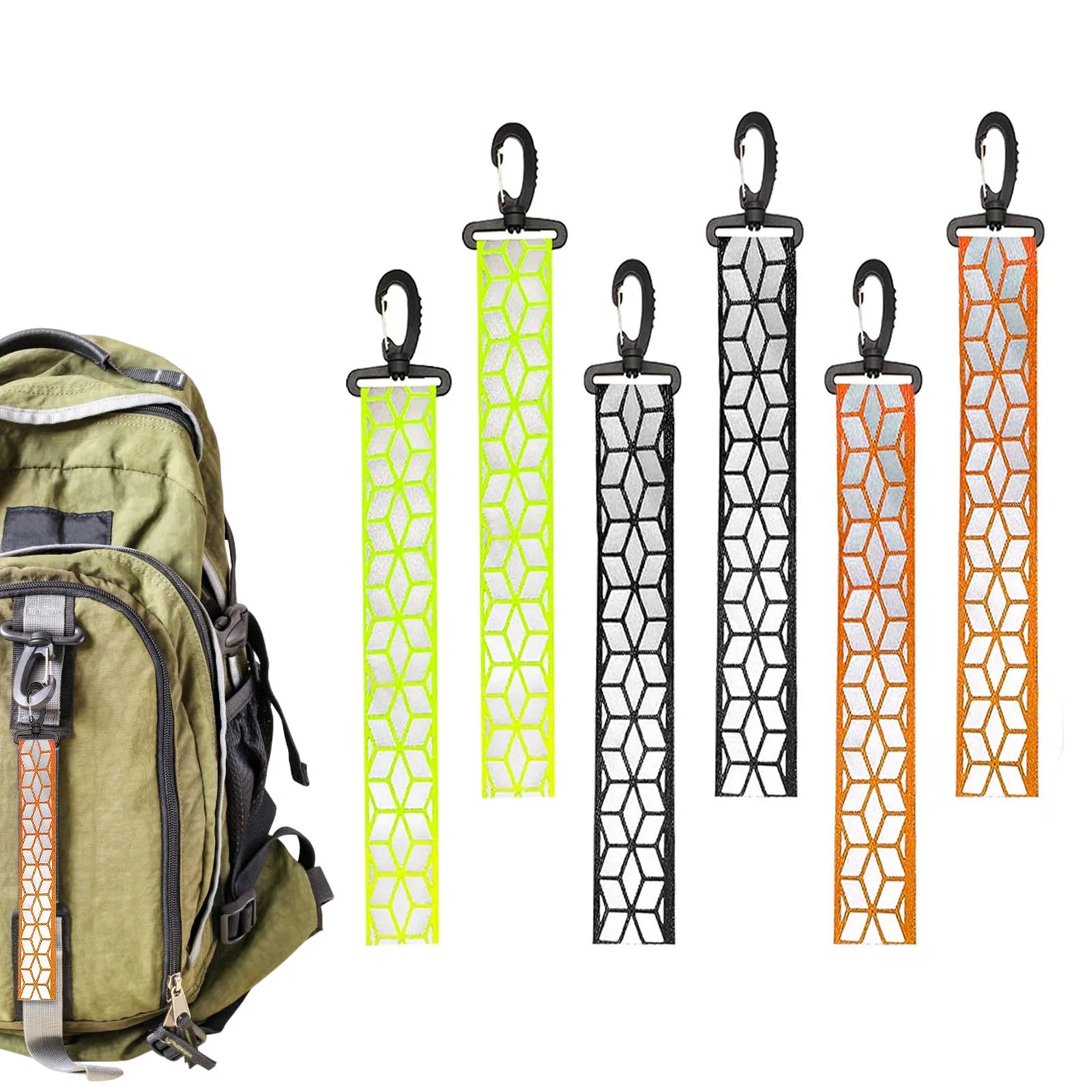 Trail Reflective Gear: Reflective Safety Keychain For Backpack / Rungear