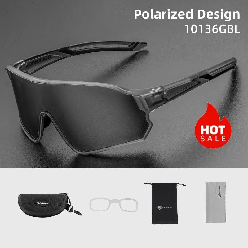 ROCKBROS Photochromic Sunglasses – UV400 Lightweight Anti-Glare Unisex Sports Sunglasses