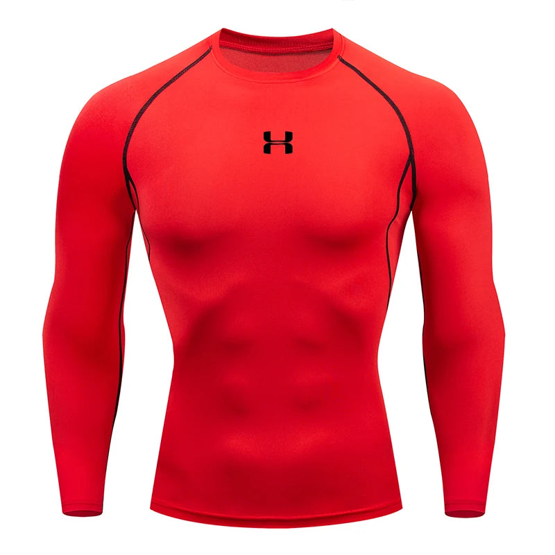 Men's Compression Apparel: Long Sleeved, Compression, Jogging Athletic Fitness Sports T-Shirt / Rungear