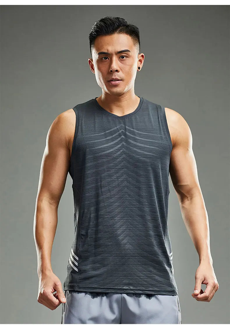 Men's Running Apparel: Marathon Fitness Wear, Undershirt Layer Ice Vest Sports Singlet / Rungear