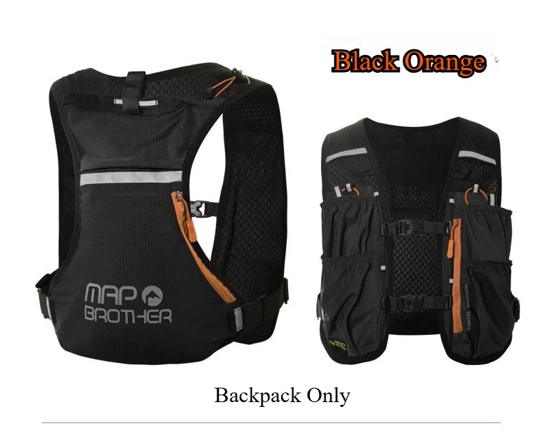 Marathon Vest Gear: MAP BROTHER B109 Breathable, Lightweight, Trail Running, Marathon Hydration Vest Backpack / Rungear