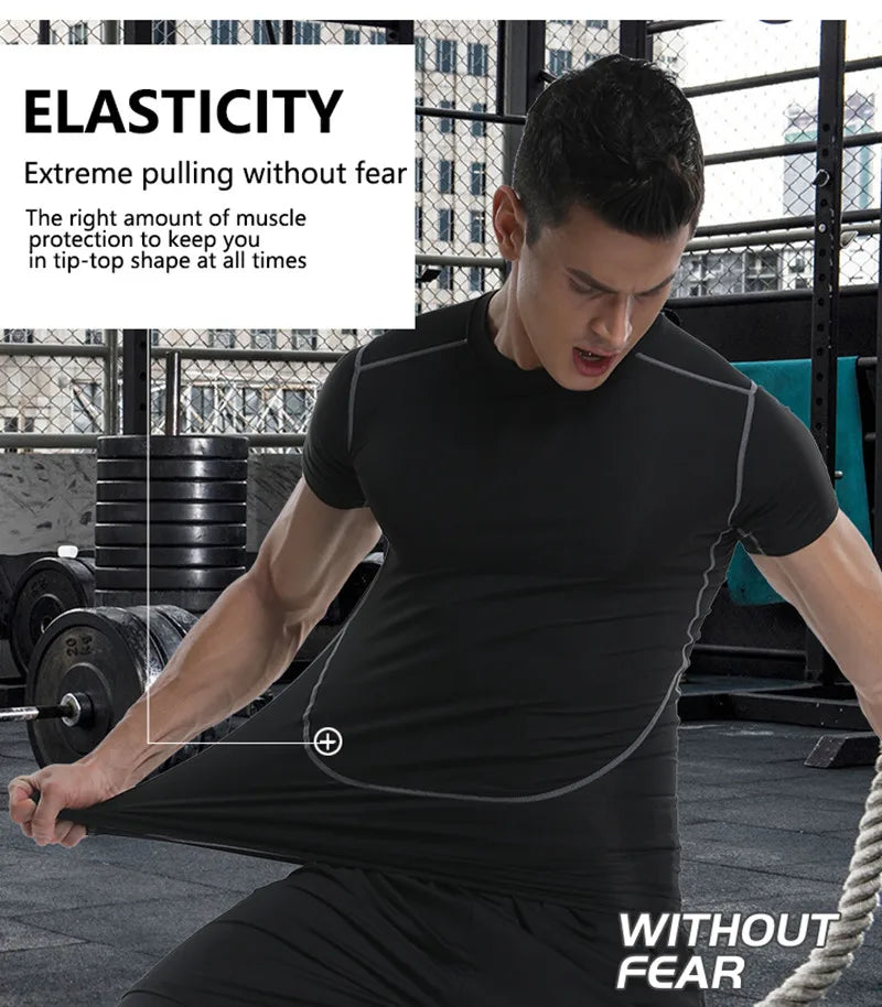Running Apparel For Men: Short Sleeved, High Quality,  Fitness Sportswear Shirt / Rungear