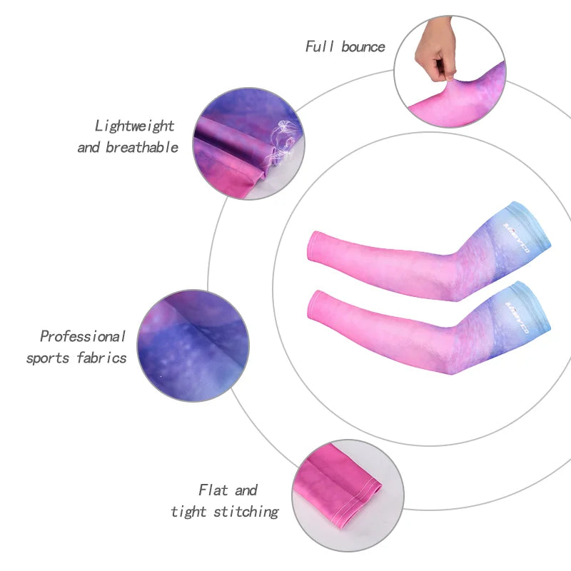 Run Gear Accessories: 1PR Breathable, Quick Dry, UV Protection, Elbow Pad Fitness Armguards, Sports Arm Warmers / Rungear