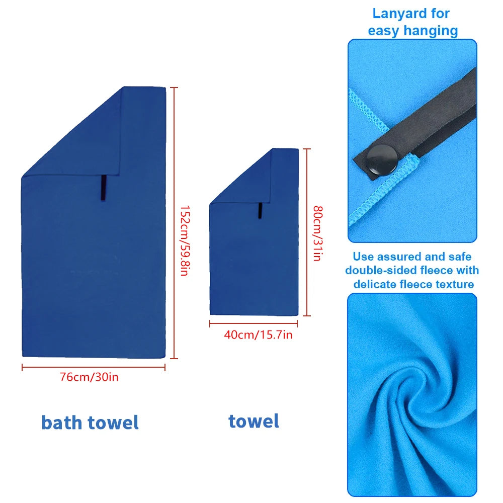 Running Accessories Gear: Ultra-Absorbent, Compact Microfibre Quick-Dry Towel / Rungear
