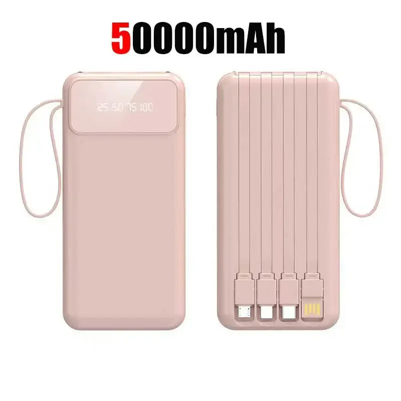 Tech Gear Accessories: 50000mAh 4-in-1 Large Capacity Power Bank With Built-in Cable / Rungear