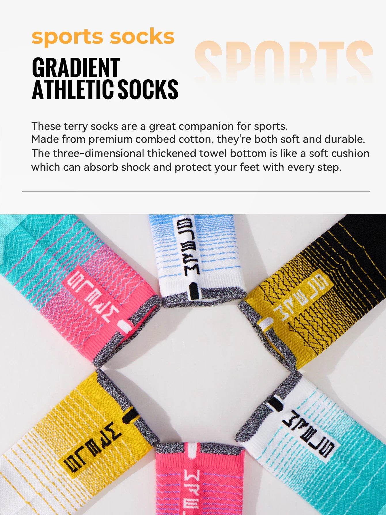 Moisture-Wicking Sock Gear: WRELS Athletic Cushion, Sweat Absorbing, Moisture Wicking Sports Socks Thickened Towel Bottom / Rungear