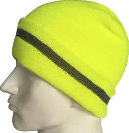 Reflective Hat Gear: High Visibility Safety Beanie, Reflective Knit, Ribbed Warm Winter Hats for Night Running, Hiking, Cycling / Rungear