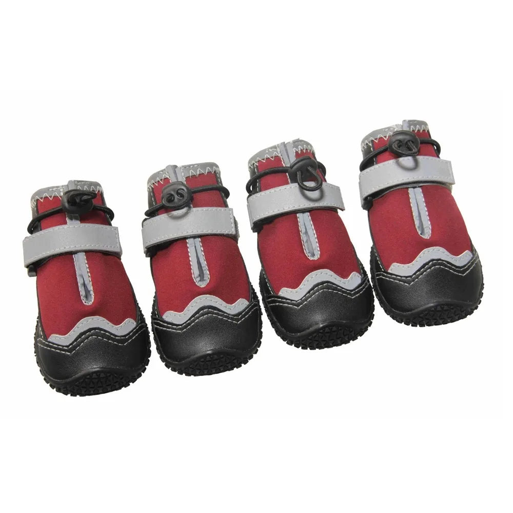 Dog Boots Accessories: 4 Pc Waterproof, Breathable, Anti-Slip, Comfortable Dog Boots With Adjustable Strap / Rungear