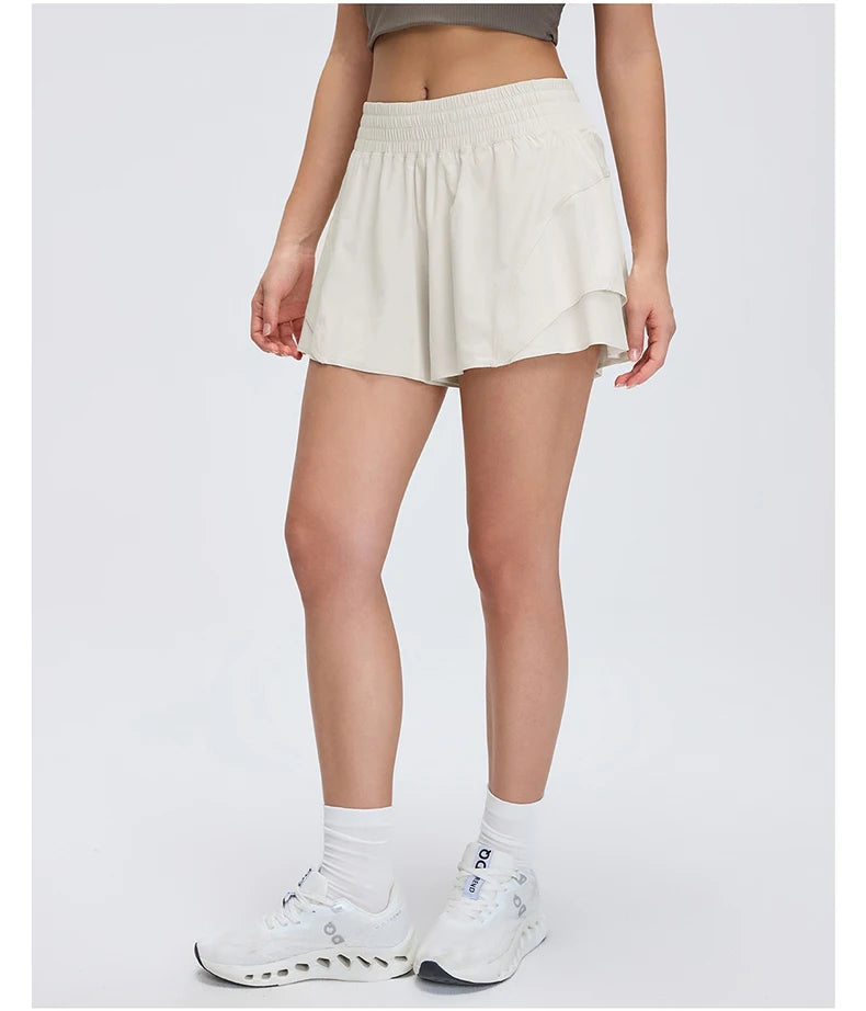 Women's 2-in-1 High-Waist Quick-Dry Running Shorts