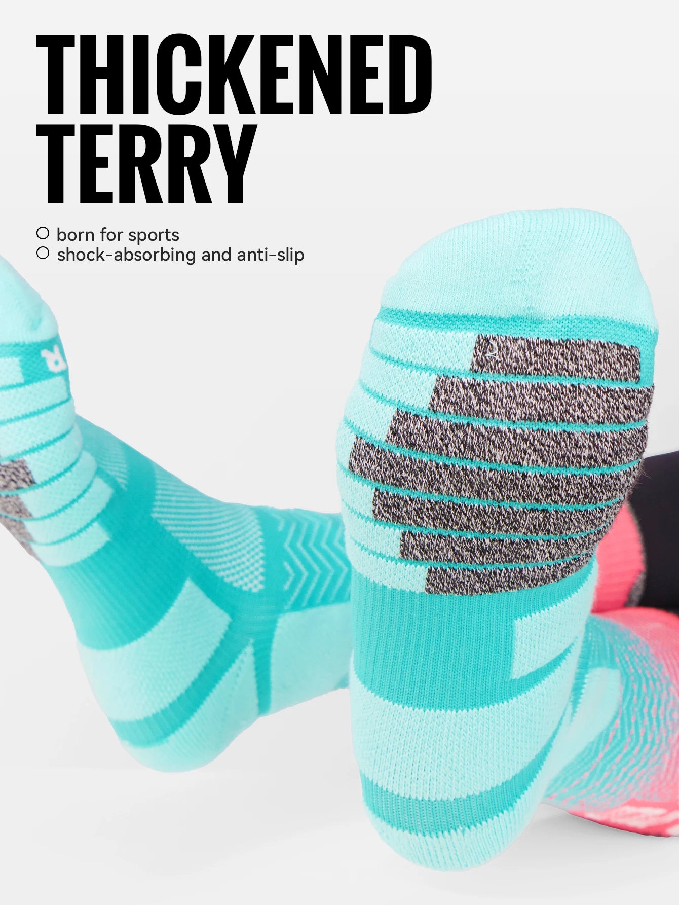 Moisture-Wicking Sock Gear: WRELS Athletic Cushion, Sweat Absorbing, Moisture Wicking Sports Socks Thickened Towel Bottom / Rungear