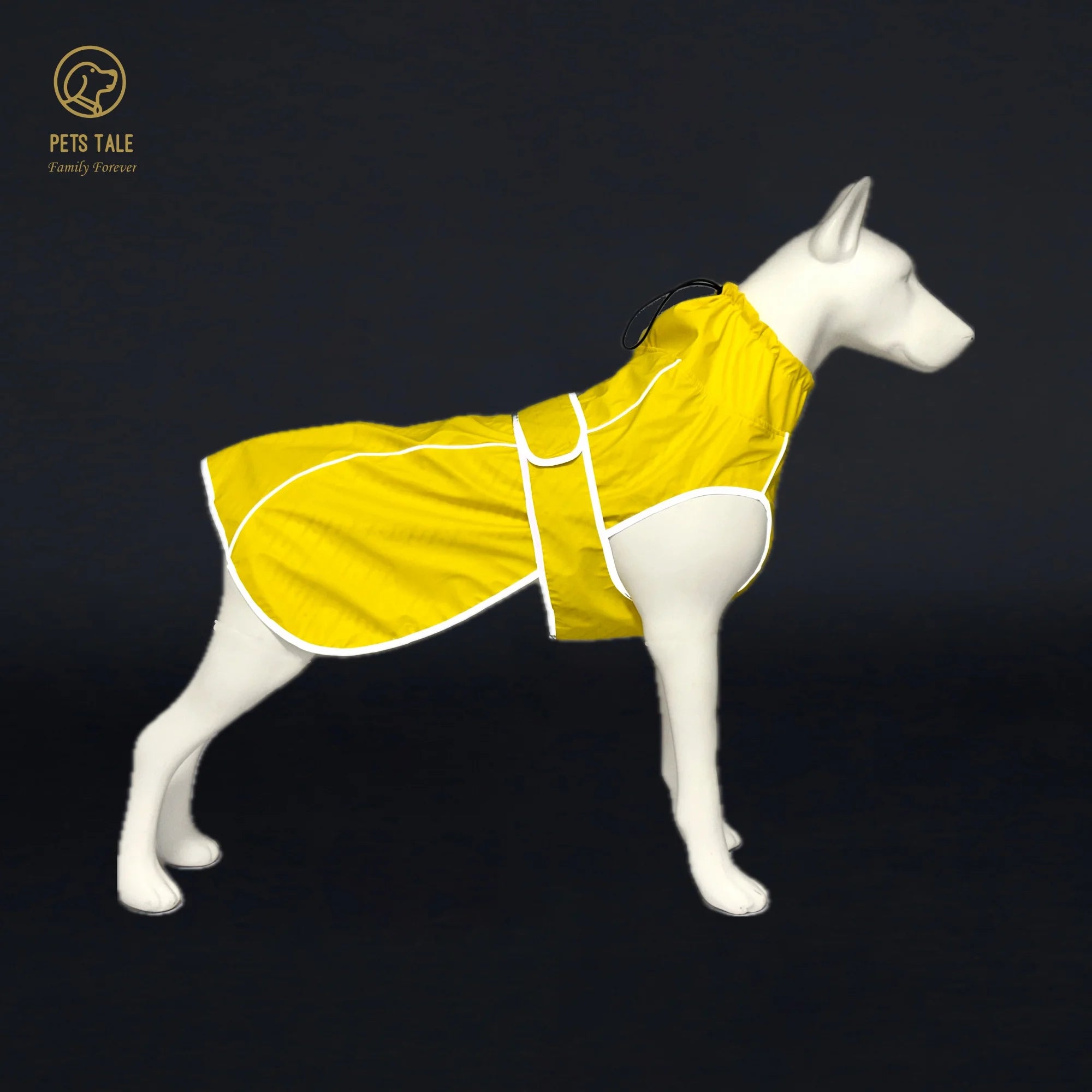 Dog Jacket Gear: Waterproof Raincoat with Reflective Strips and Adjustable Hood / Rungear