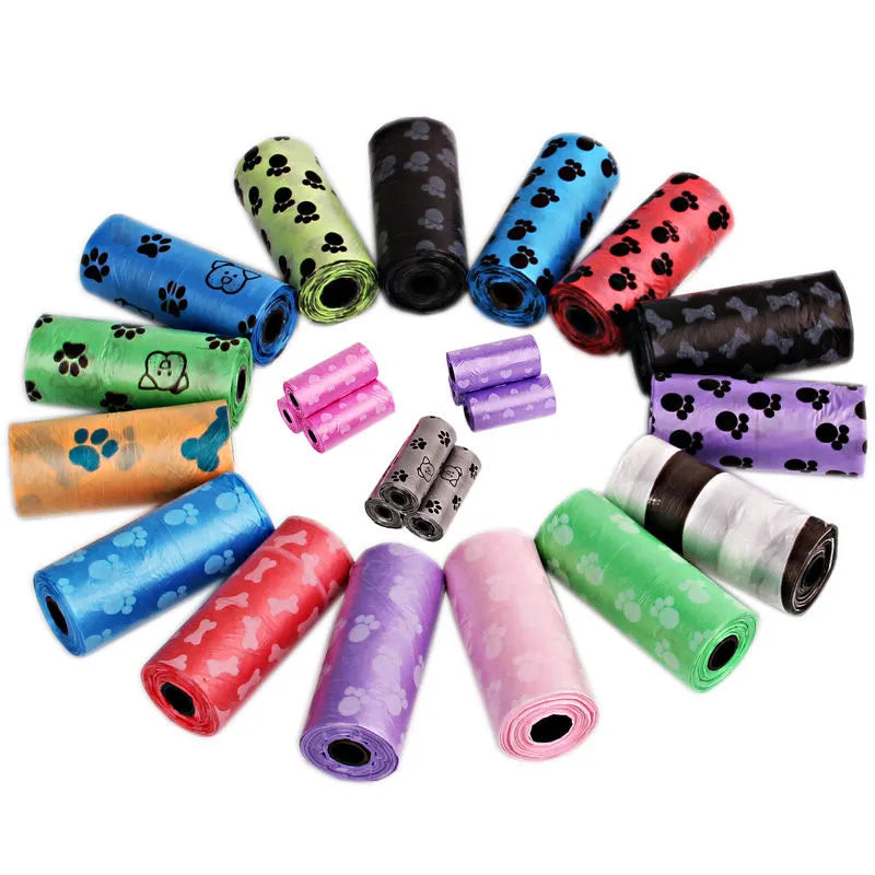 New Biodegradable Pets Waste Pick Up Dog Poop Garbage Bags Carrier