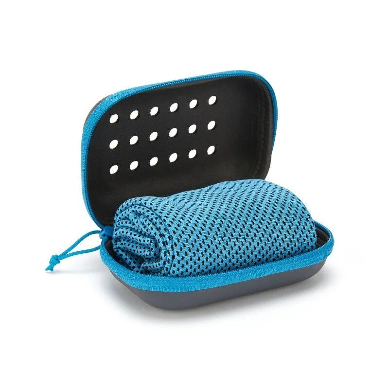 Quick Dry Towel Accessories: Soft, Breathable, Sweat Absorbent Towel with Storage Box for All Sports, Running, Gym Fitness / Rungear