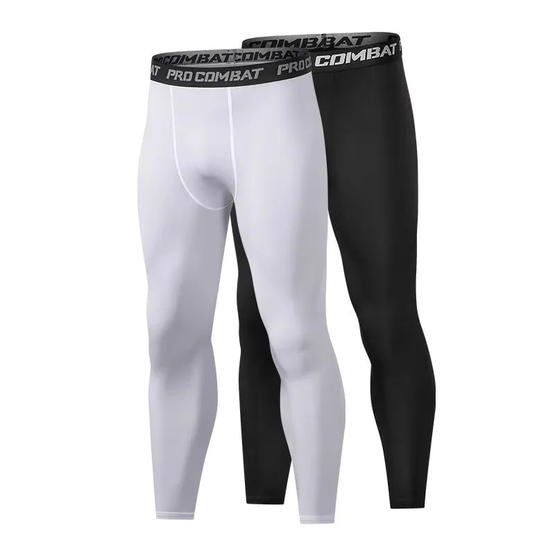 Men's Compression Apparel: Cool Dry, Sports Athletic Compression Workout Running Leggings / Rungear