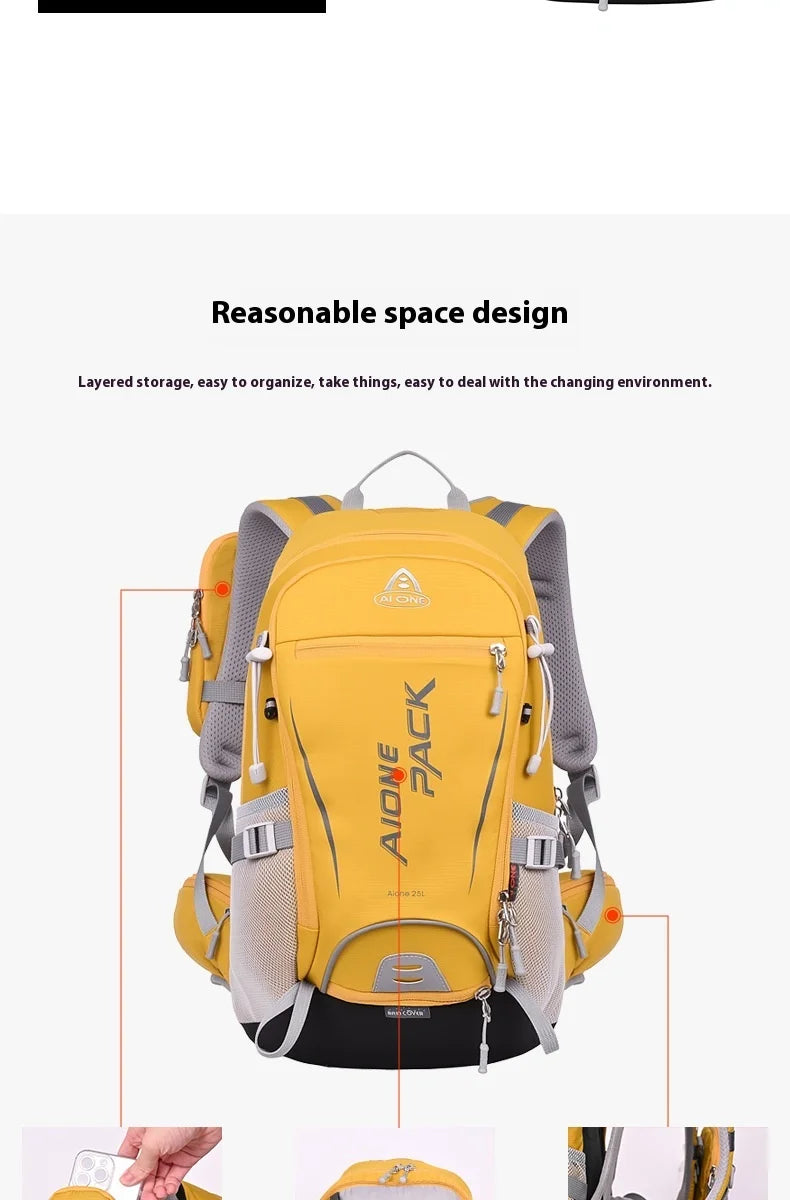 Trail Gear Accessories: 25L Lightweight Breathable Hiking Backpack Day Pack / Rungear
