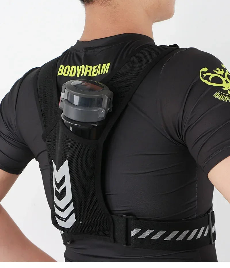 Running Reflective Gear: Reflective, Breathable Chest Bag Running Sports Backpack Fitness Vest / Rungear