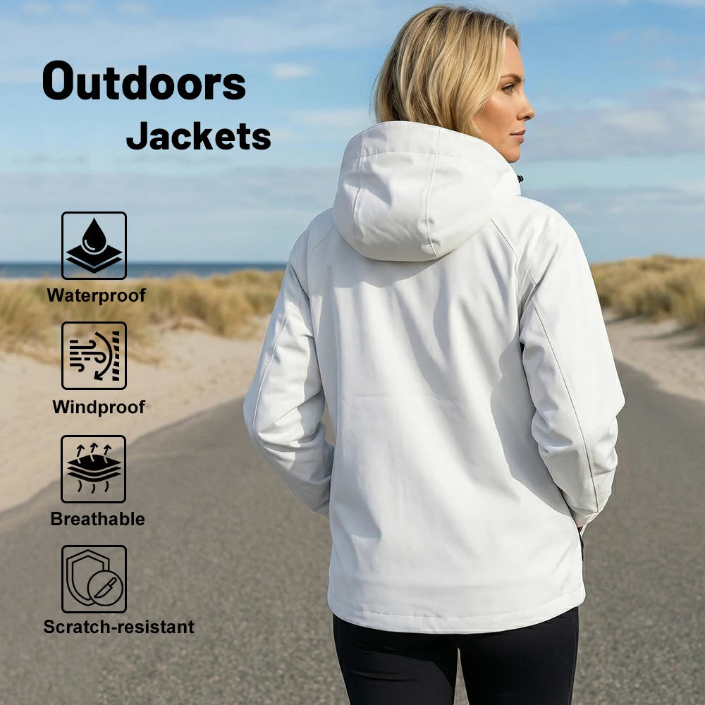 Women's Waterproof Windbreaker Outdoor Sport Rain Coat Hiking Camping Climbing Trekking