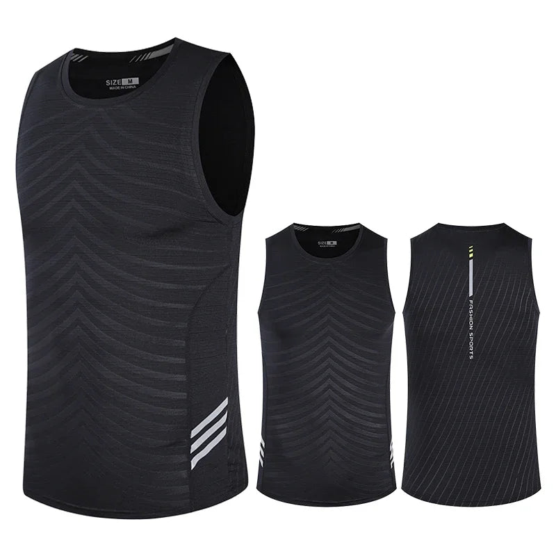 Men's Running Apparel: Marathon Fitness Wear, Undershirt Layer Ice Vest Sports Singlet / Rungear