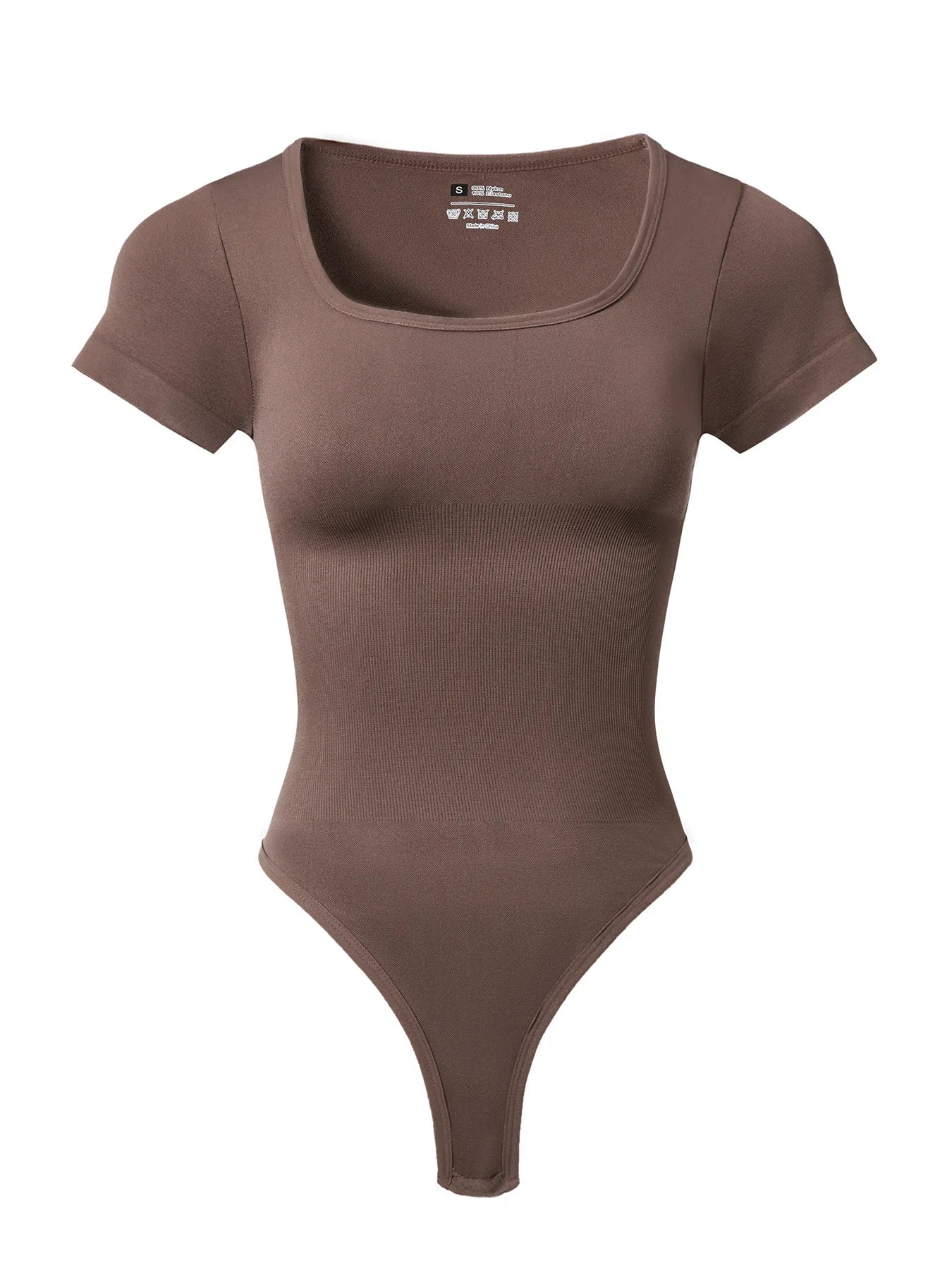 Women Casual Apparel: Plus Size, Seamless, Square Neck, High Elastic, Solid Ribbed Jumpsuit Top / Rungear
