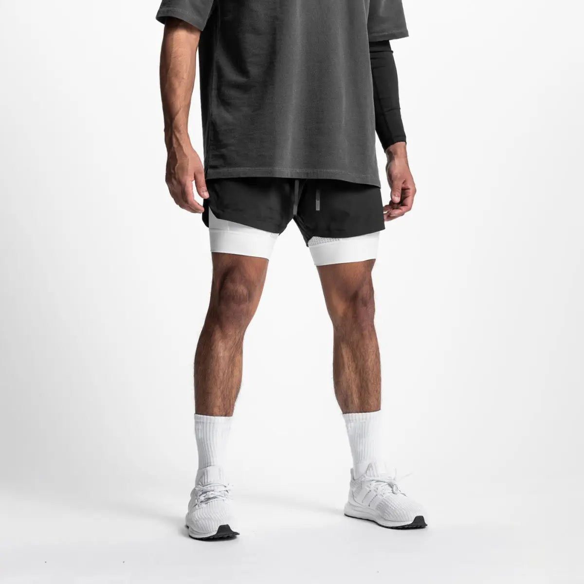 Men's Double Layer Shorts: 2 in 1 Breathable, Double Layer, Quick Dry, Running Workout Sports Shorts / Rungear