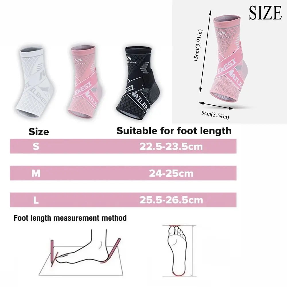 Recovery Gear Accessories: 1PC Breathable, Adjustable, Durable, Elastic Ankle Support Band Protector for Running, All Sports / Rungear