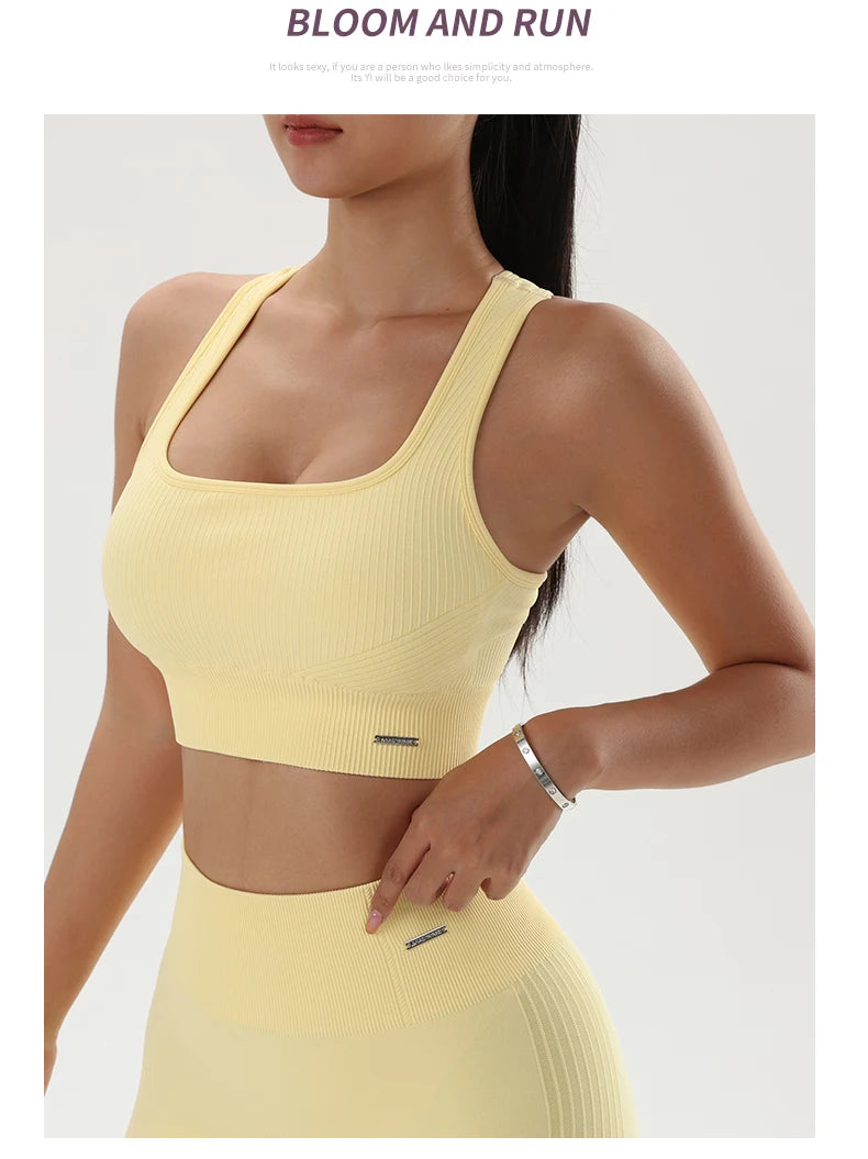 Women's Bra Apparel: Solid Color, Sweat Absorbent, Quick Dry, Fitness Sports Bras  NAQIYAYABEI