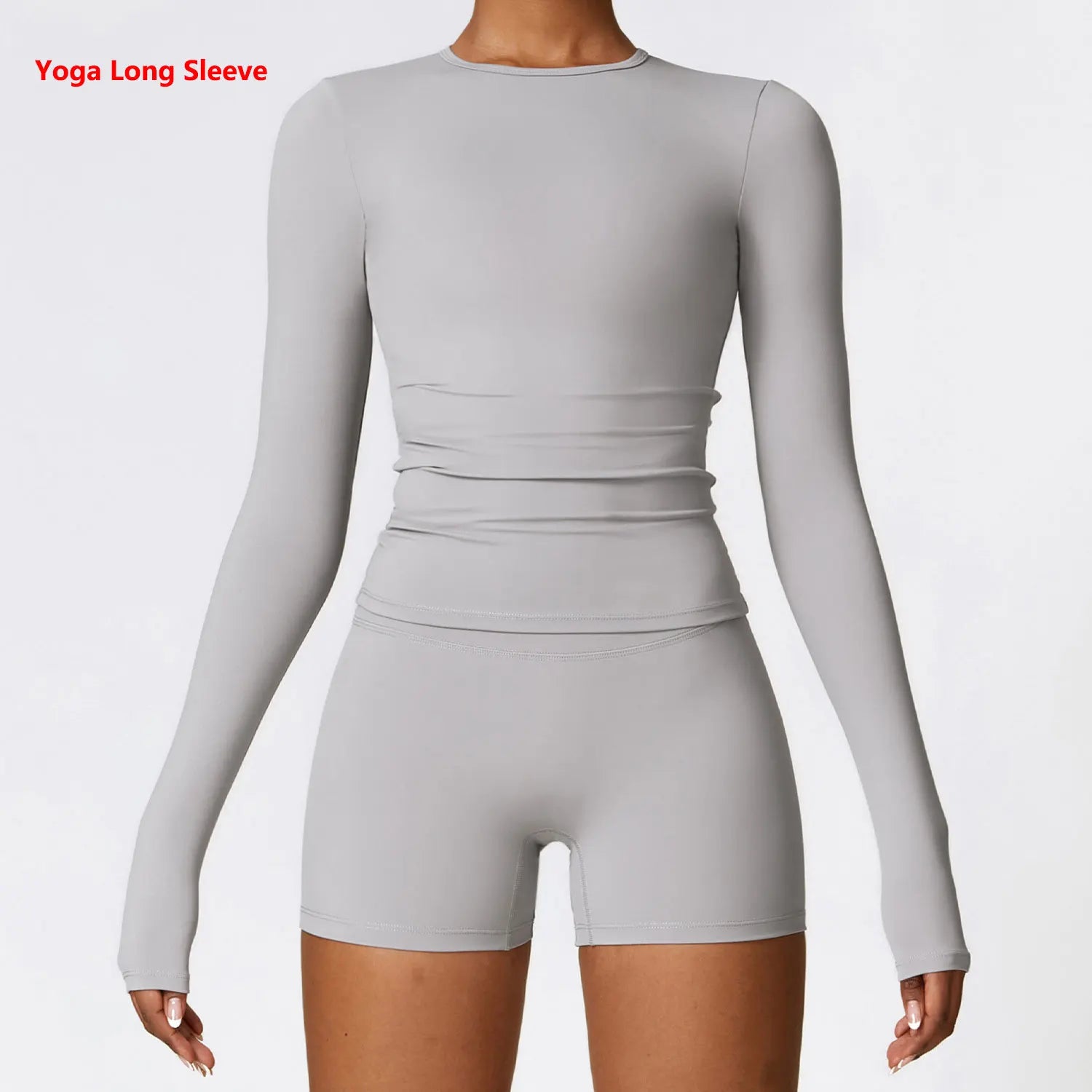 Women's Quick Dry Apparel: Breathable, Long Sleeved, Round Neck, Crop Top Workout Running, Hiking Set /  Rungear
