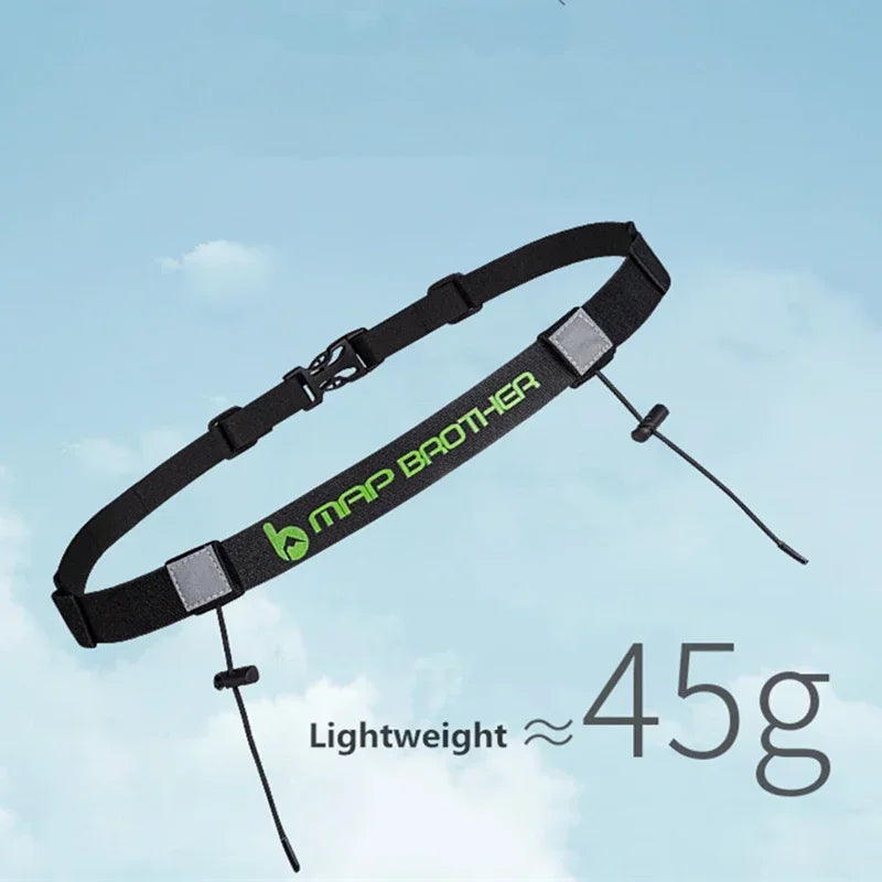 Unisex Running Race Number Belt Waist Pack Bib Holder Triathlon Marathon Cycling Motor Reflective Belt with 6 Loops