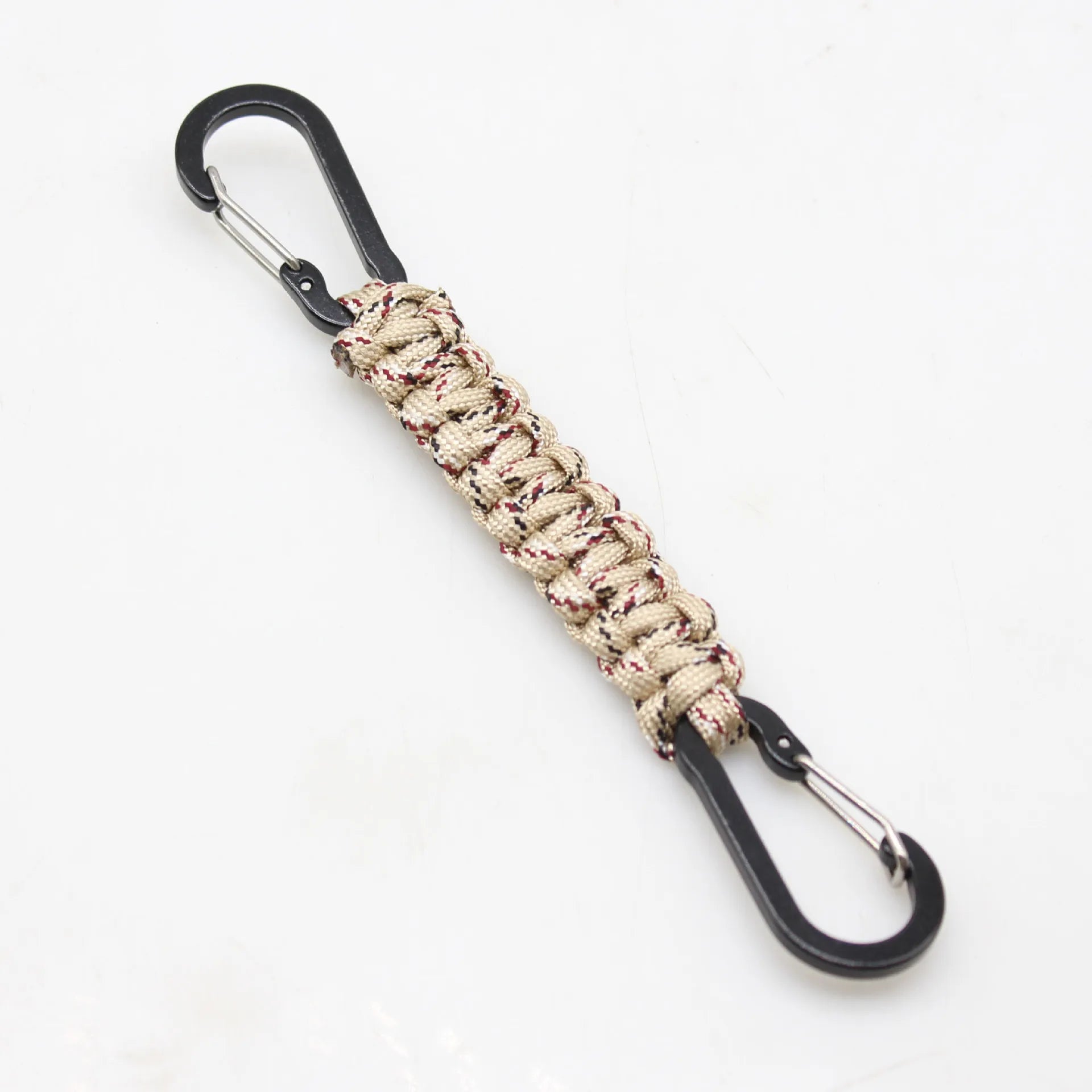 Trail Accessories: Paracord Keychain, Braided Double-Buckle Lanyard, Double Carabiners Paracord Keychain / Rungear