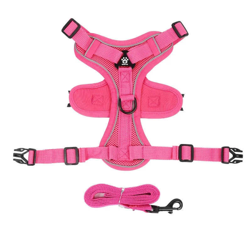 Dog Halter Accessories: Adjustable, Reflective, No Pull Dog Harness Vest and Leash Set for Small Dogs / Rungear