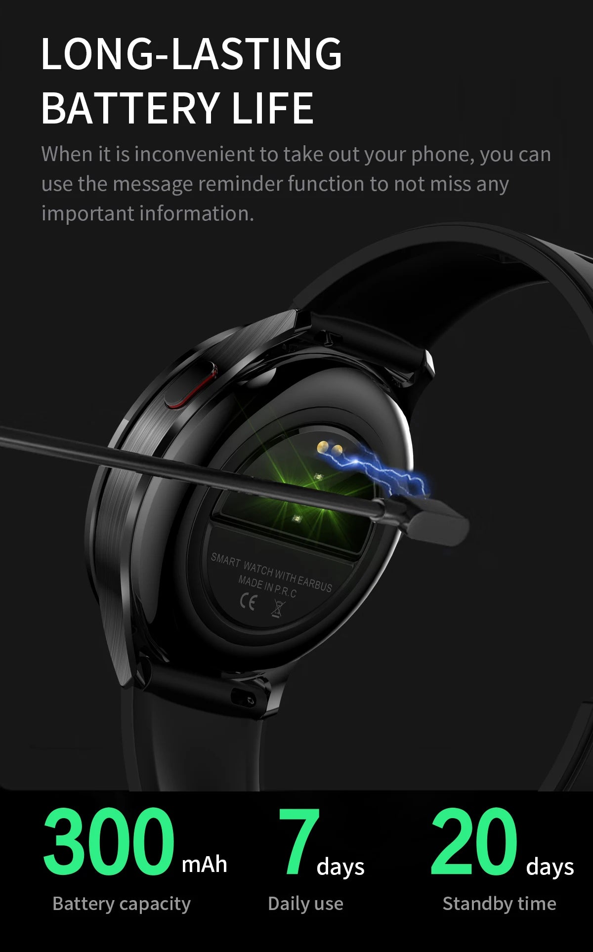 Running Tech Gear: New TWS 2-in-1 Bluetooth Smart Watch With Earphones HIFI 9D For Android iOS / Rungear