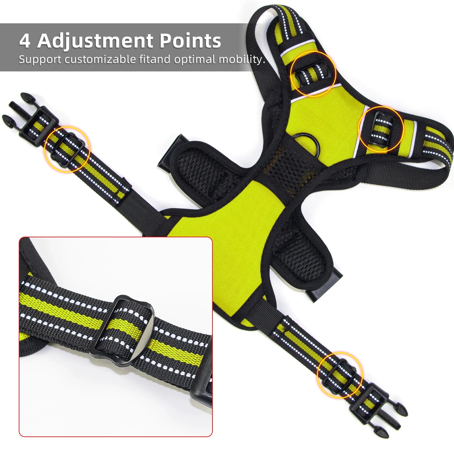 Reflective Running Dog Accessories : Breathable Harness Vest with Handle for Large & Medium Dogs / Rungear NZ