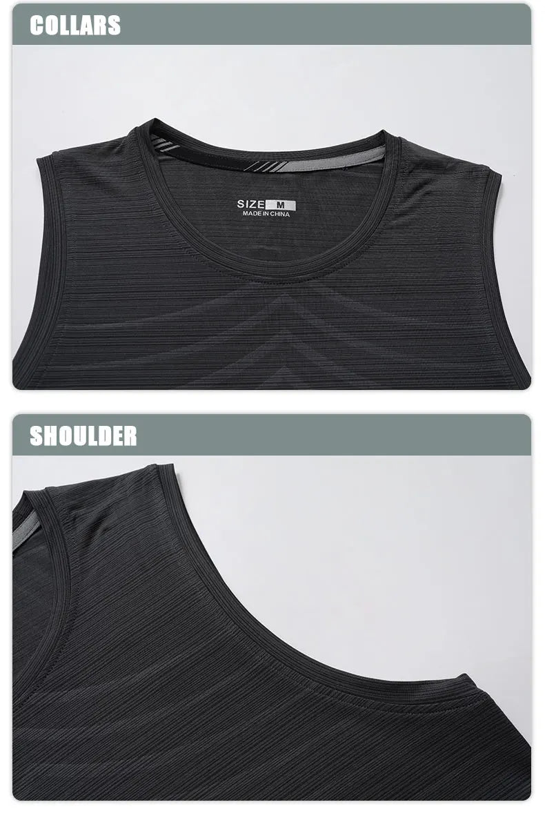 Men's Running Apparel: Marathon Fitness Wear, Undershirt Layer Ice Vest Sports Singlet / Rungear