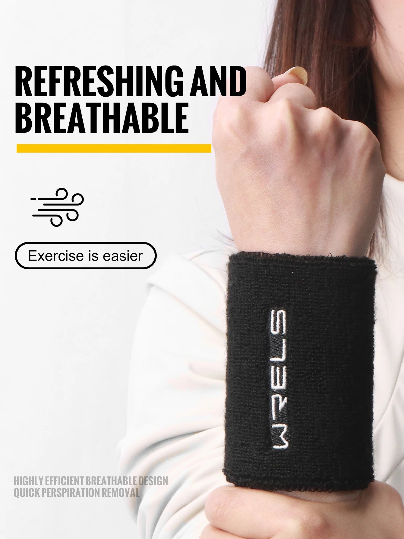 Running Gear Accessories: WRELS Absorbent, Quick Dry, Stretchable, Wristband Sweatbands for Workout, Fitness / Rungear