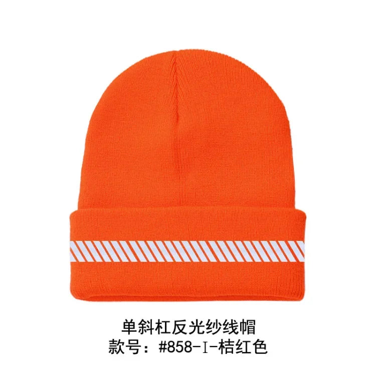 Reflective Hat Gear: High Visibility Safety Beanie, Reflective Knit, Ribbed Warm Winter Hats for Night Running, Hiking, Cycling / Rungear