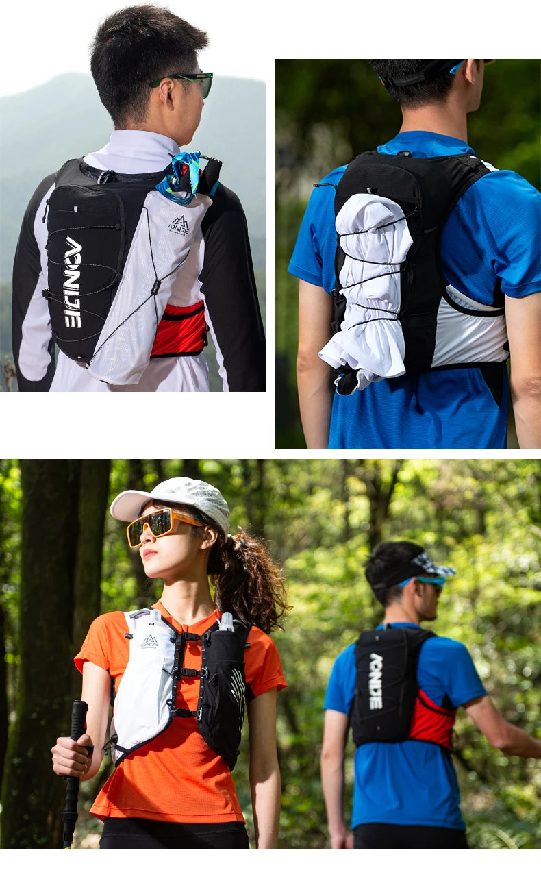 AONIJIE 10L Unisex Lightweight Running Hiking Walking Hydration Vest Pack