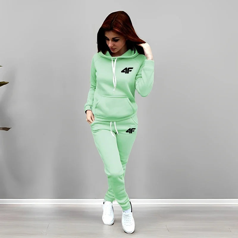 Women's Winter Apparel: Outdoors, Comfort, Warm Sportswear Tracksuit Hoodies Sweatpants / Rungear